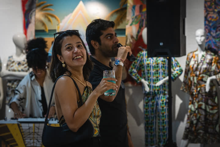 Guests enjoying drinks at The Water Bar